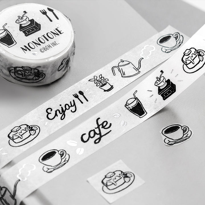 BGM Foil Stamping Masking Tape: Monotone - Cafe — applied on surface
