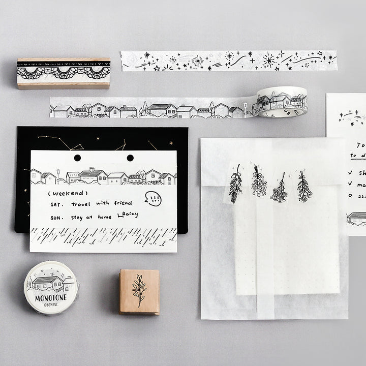 BGM Foil Stamping Masking Tape: Monotone - Swag’ — roll side