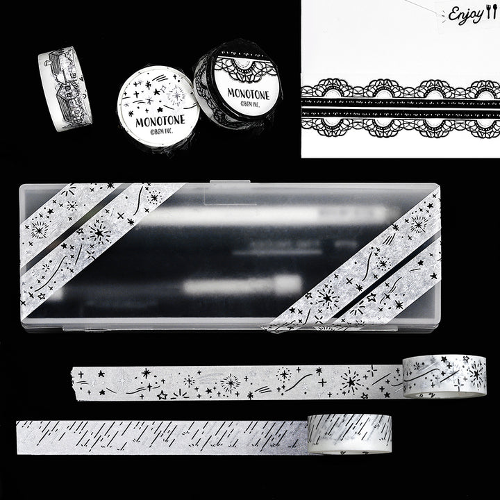 BGM Foil Stamping Masking Tape: Monotone - Starry Sky — colour swatch