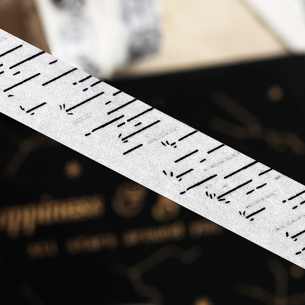 BGM Foil Stamping Masking Tape: Monotone - Rain — applied on surface