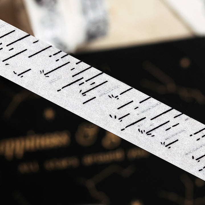BGM Foil Stamping Masking Tape: Monotone - Rain — applied on surface