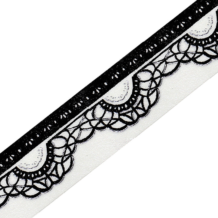 BGM Foil Stamping Masking Tape: Monotone - Lace — pattern detail