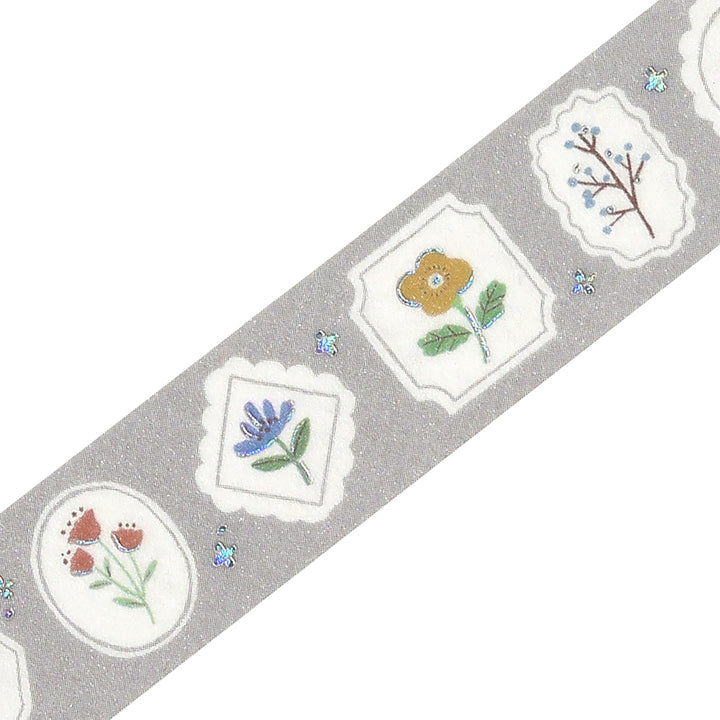 BGM Foil Stamping Masking Tape: Nordic Forest - Flower Frame — pattern detail