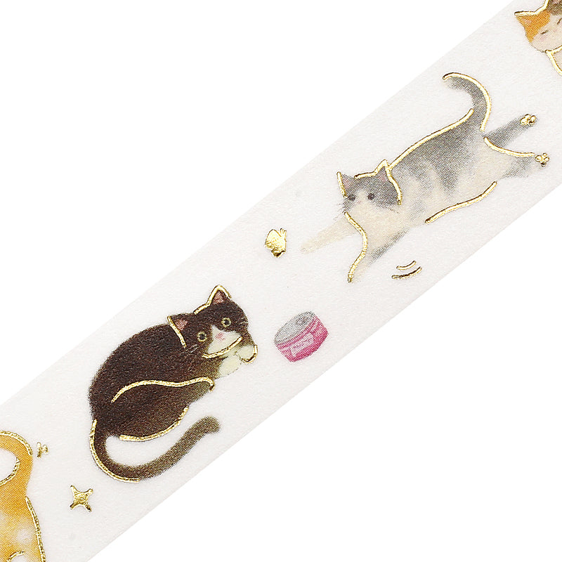 BGM Foil Stamping Masking Tape: IPPAI・Cats Galore — pattern detail