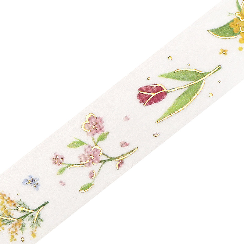 BGM Foil Stamping Masking Tape: IPPAI・Bouquets Galore — pattern detail