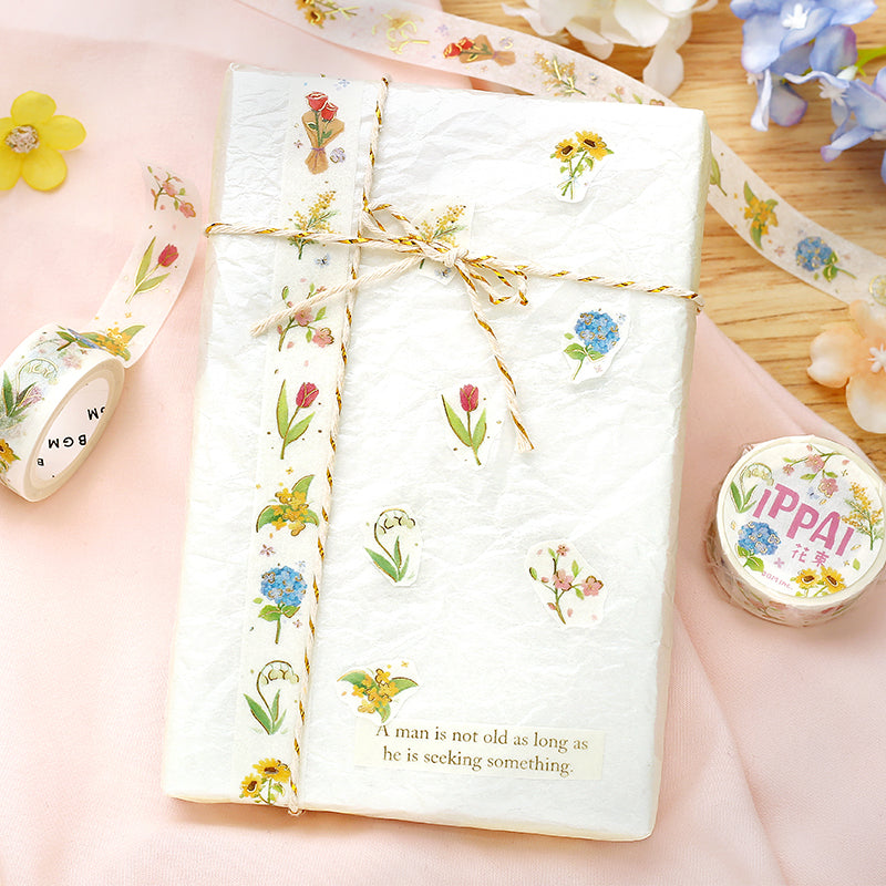BGM Foil Stamping Masking Tape: IPPAI・Bouquets Galore — with packaging