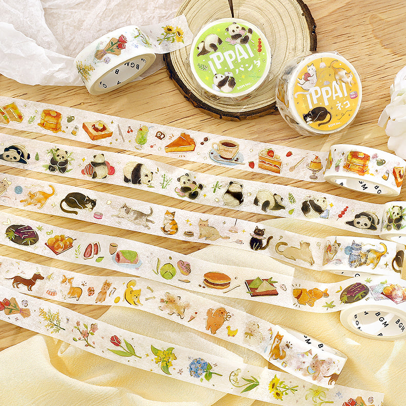 BGM Foil Stamping Masking Tape: IPPAI・Bouquets Galore — roll side