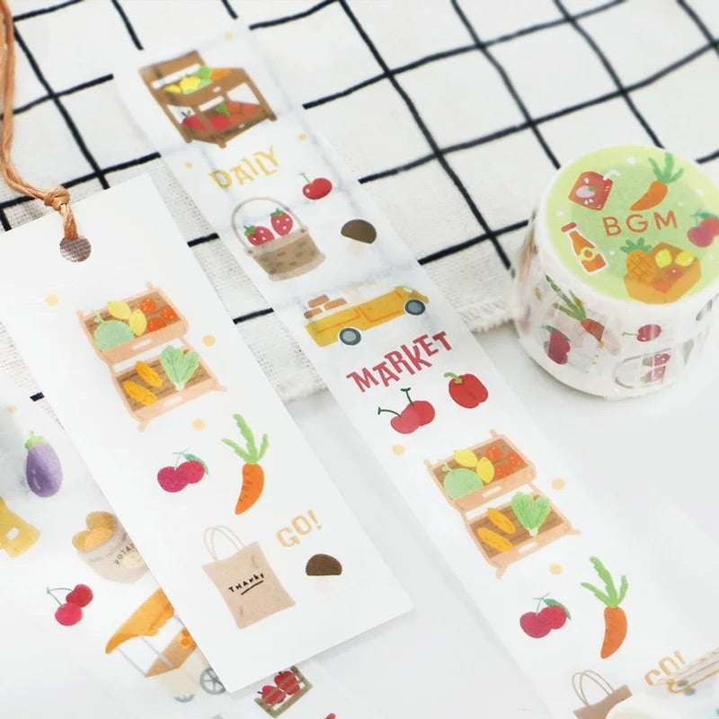 BGM Open Today as Well Masking Tape - Market — applied on surface