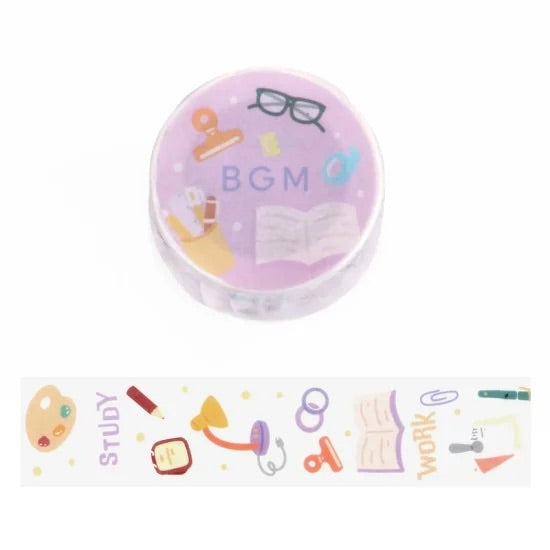 BGM Open Today as Well Masking Tape - Notebook — roll front