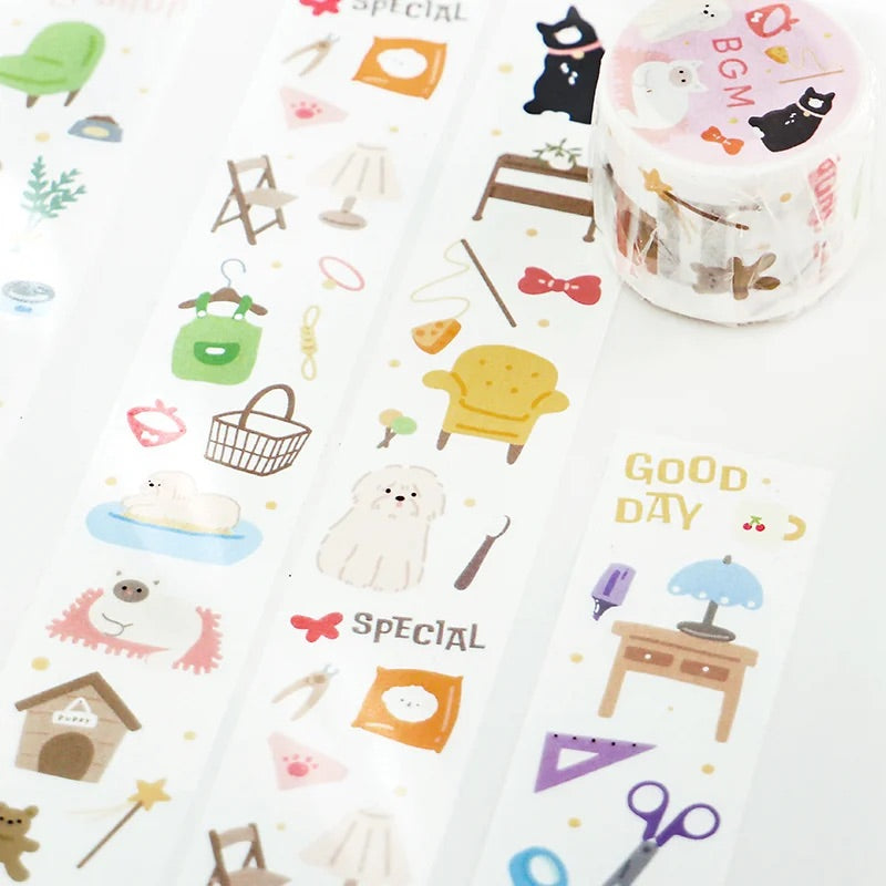 BGM Open Today as Well Masking Tape - Notebook — roll side