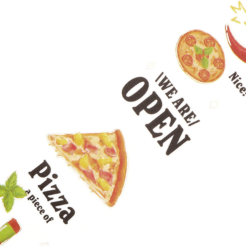BGM Foil Stamping Masking Tape: Today's Menu - Pizzeria — pattern detail