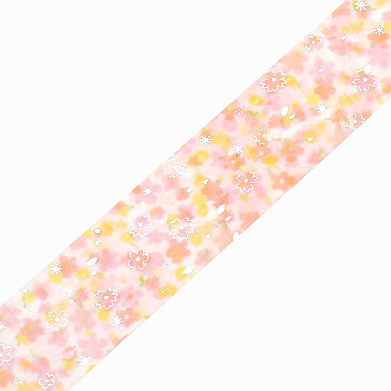 (DC) BGM Foil Stamping Masking Tape: Dreamy Scenery - Cherry Blossoms — pattern detail