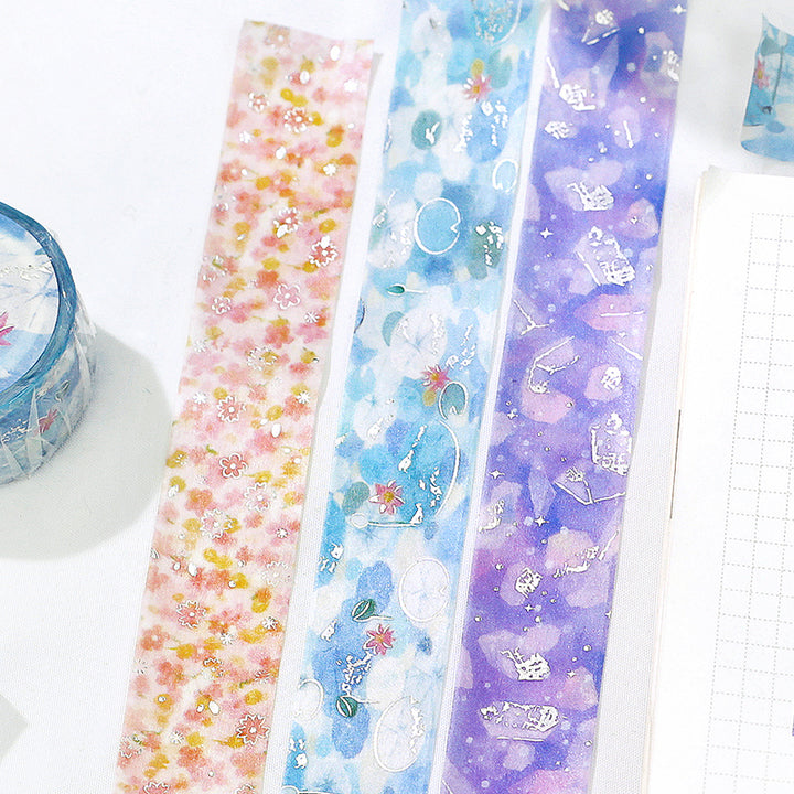 (DC) BGM Foil Stamping Masking Tape: Dreamy Scenery - Cherry Blossoms — applied on surface