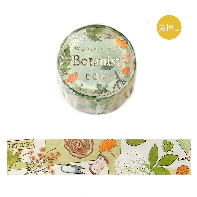 BGM Foil Stamping Masking Tape: My Creation - Botanist — roll front
