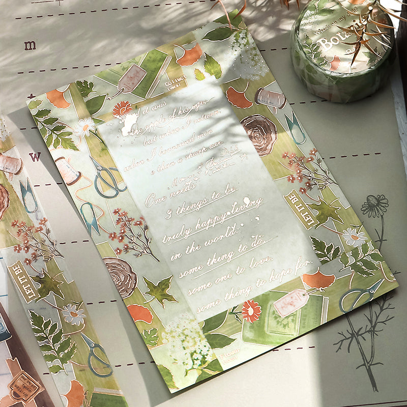 BGM Foil Stamping Masking Tape: My Creation - Botanist — applied on surface