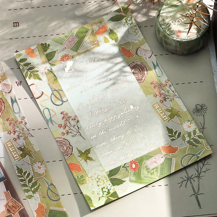 BGM Foil Stamping Masking Tape: My Creation - Botanist — applied on surface
