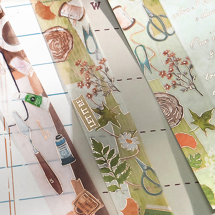 BGM Foil Stamping Masking Tape: My Creation - Botanist — with packaging