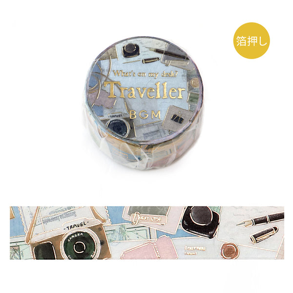 BGM Foil Stamping Masking Tape: My Creation - Traveler — roll front