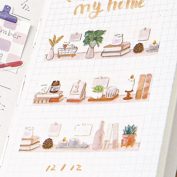 BGM Foil Stamping Masking Tape: My Creation - Vlogger — applied on surface