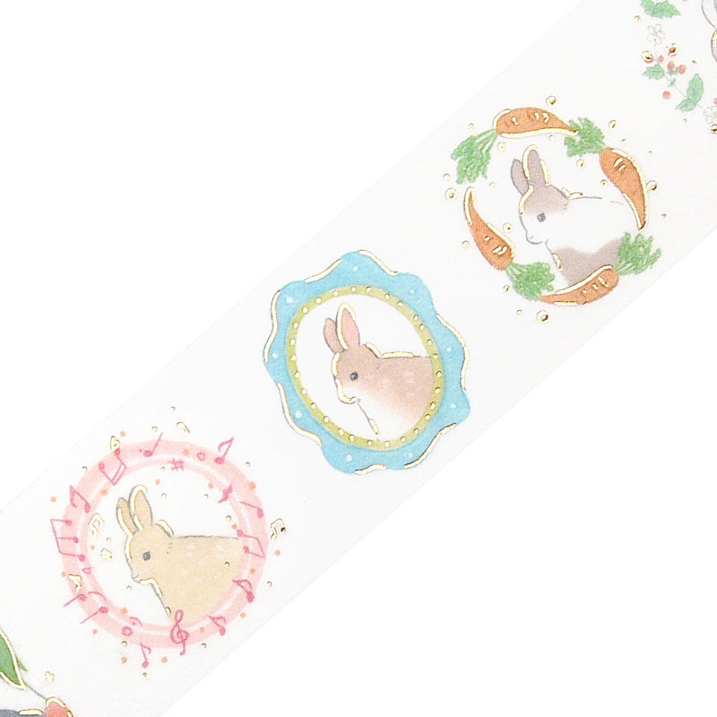 BGM Foil Stamping Masking Tape: Rabbit Country - Flame — pattern detail