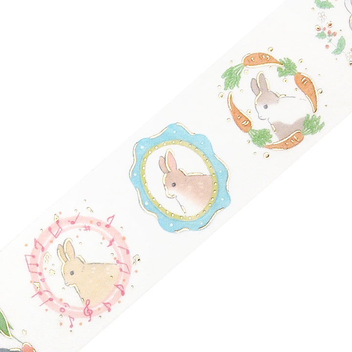 BGM Foil Stamping Masking Tape: Rabbit Country - Flame — pattern detail