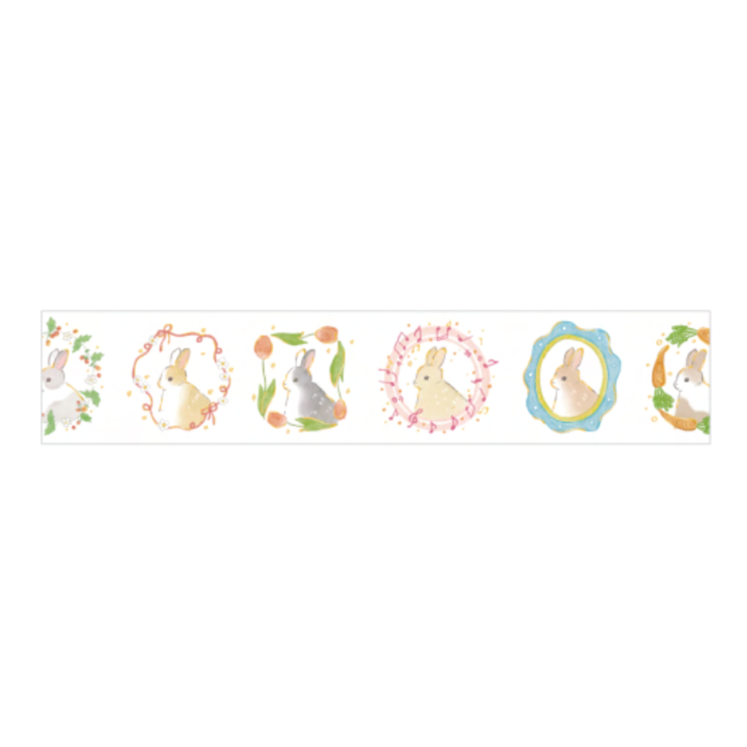 BGM Foil Stamping Masking Tape: Rabbit Country - Flame — applied on surface