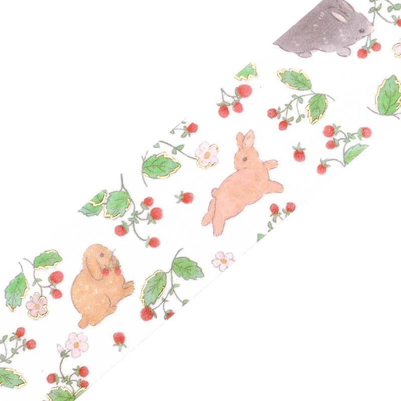 BGM Foil Stamping Masking Tape: Rabbit Country - Forest — pattern detail