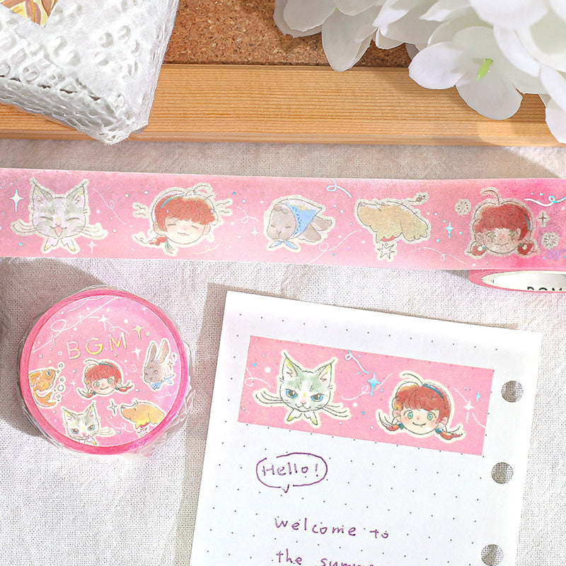 BGM Foil Stamping Masking Tape: Mysterious Journey - Friends — with packaging