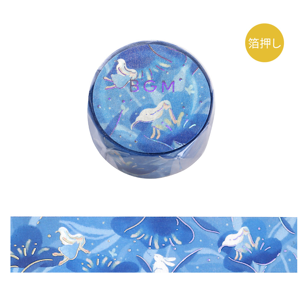 BGM Foil Stamping Masking Tape: Hana Monogatari - Night Scent — roll front