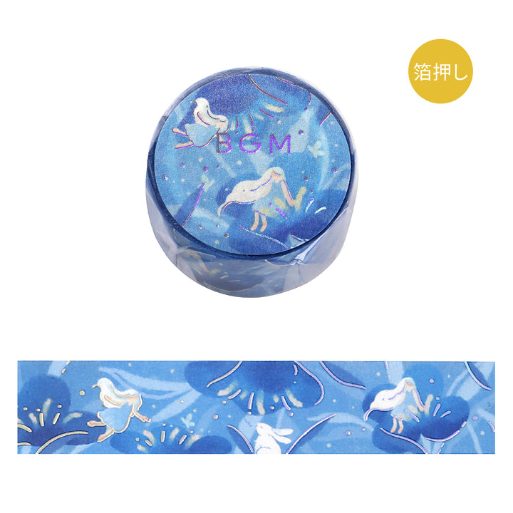 BGM Foil Stamping Masking Tape: Hana Monogatari - Night Scent — roll front