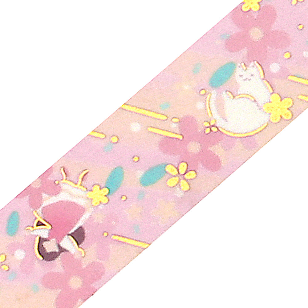 BGM Foil Stamping Masking Tape: Hana Monogatari - Peach Blossom — pattern detail