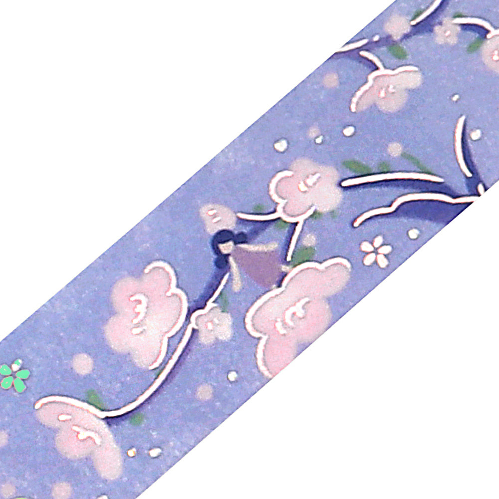 BGM Foil Stamping Masking Tape: Hana Monogatari - Light Purple — pattern detail