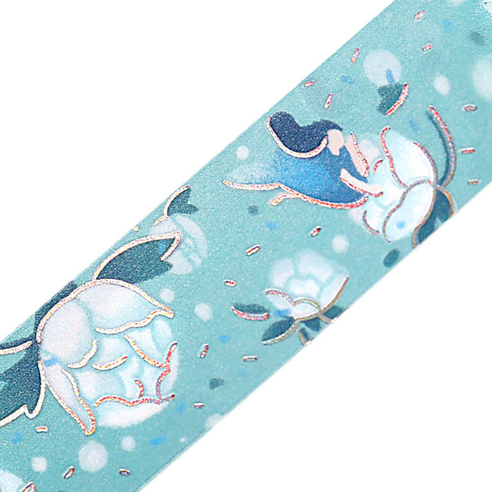BGM Foil Stamping Masking Tape: Hana Monogatari - Blue Dream — pattern detail