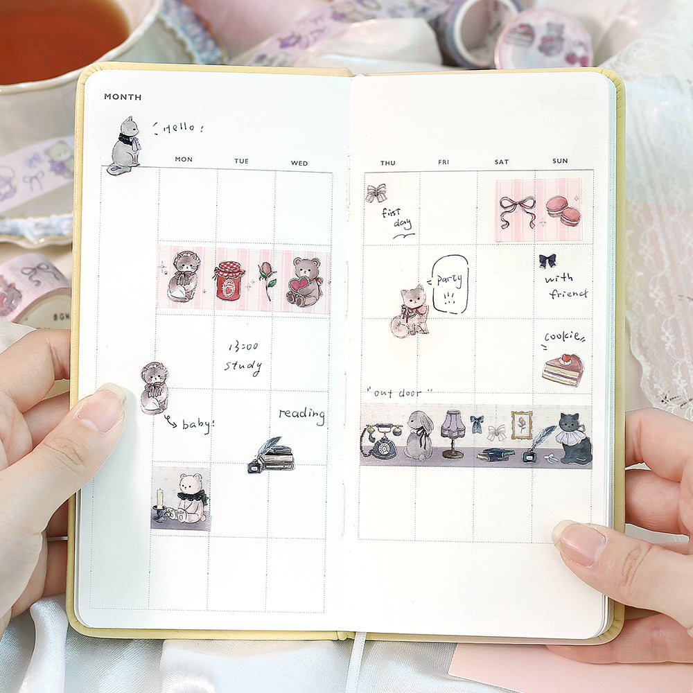 BGM Foil Stamping Masking Tape: Fairy Tale Party - Strawberry — with packaging