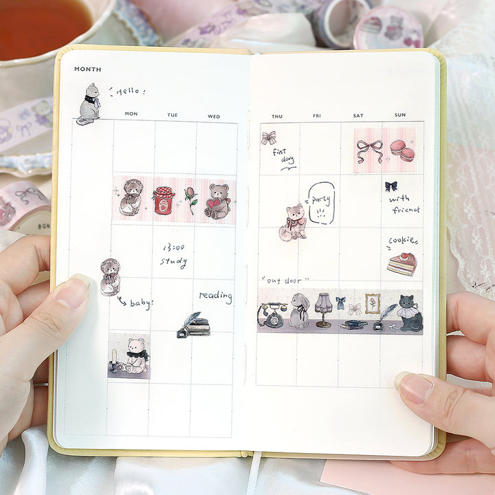 BGM Foil Stamping Masking Tape: Fairy Tale Party - Strawberry — with packaging
