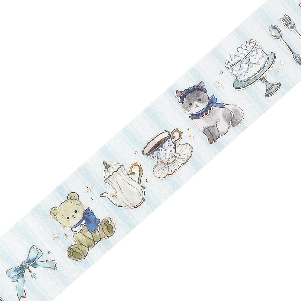BGM Foil Stamping Masking Tape: Fairy Tale Party - Tea Time — pattern detail
