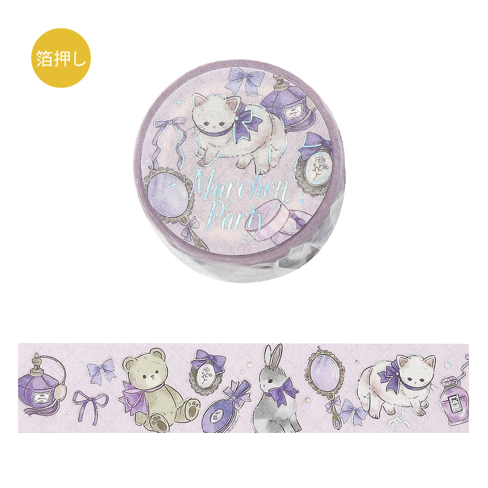 BGM Foil Stamping Masking Tape: Fairy Tale Party - Perfume — roll front