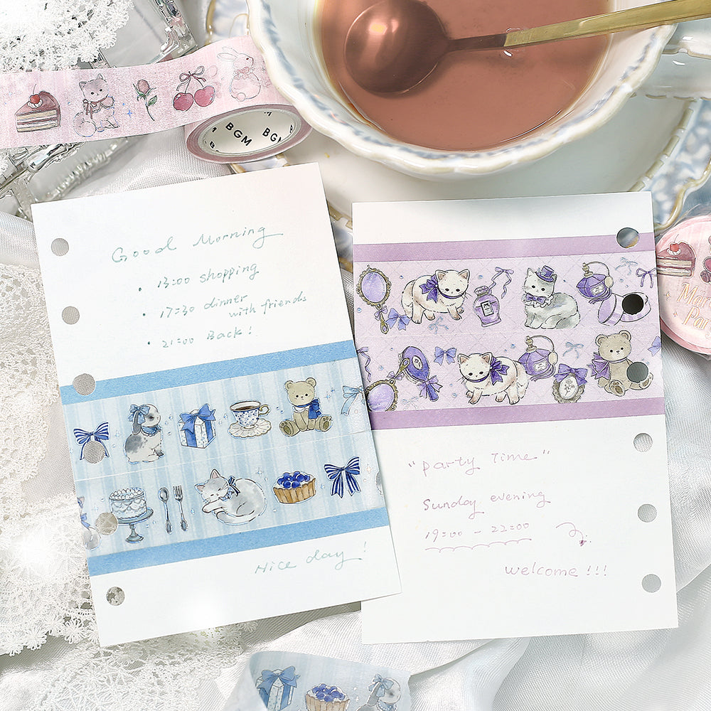 BGM Foil Stamping Masking Tape: Fairy Tale Party - Perfume — roll side