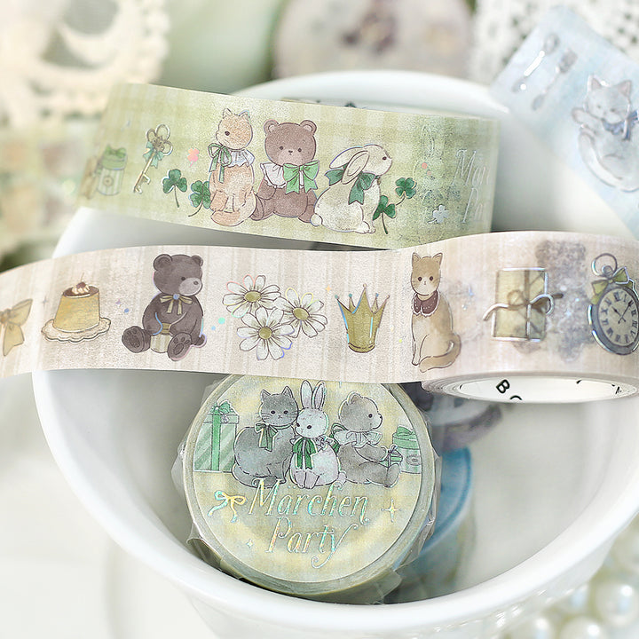 BGM Foil Stamping Masking Tape: Fairy Tale Party - Garden — applied on surface