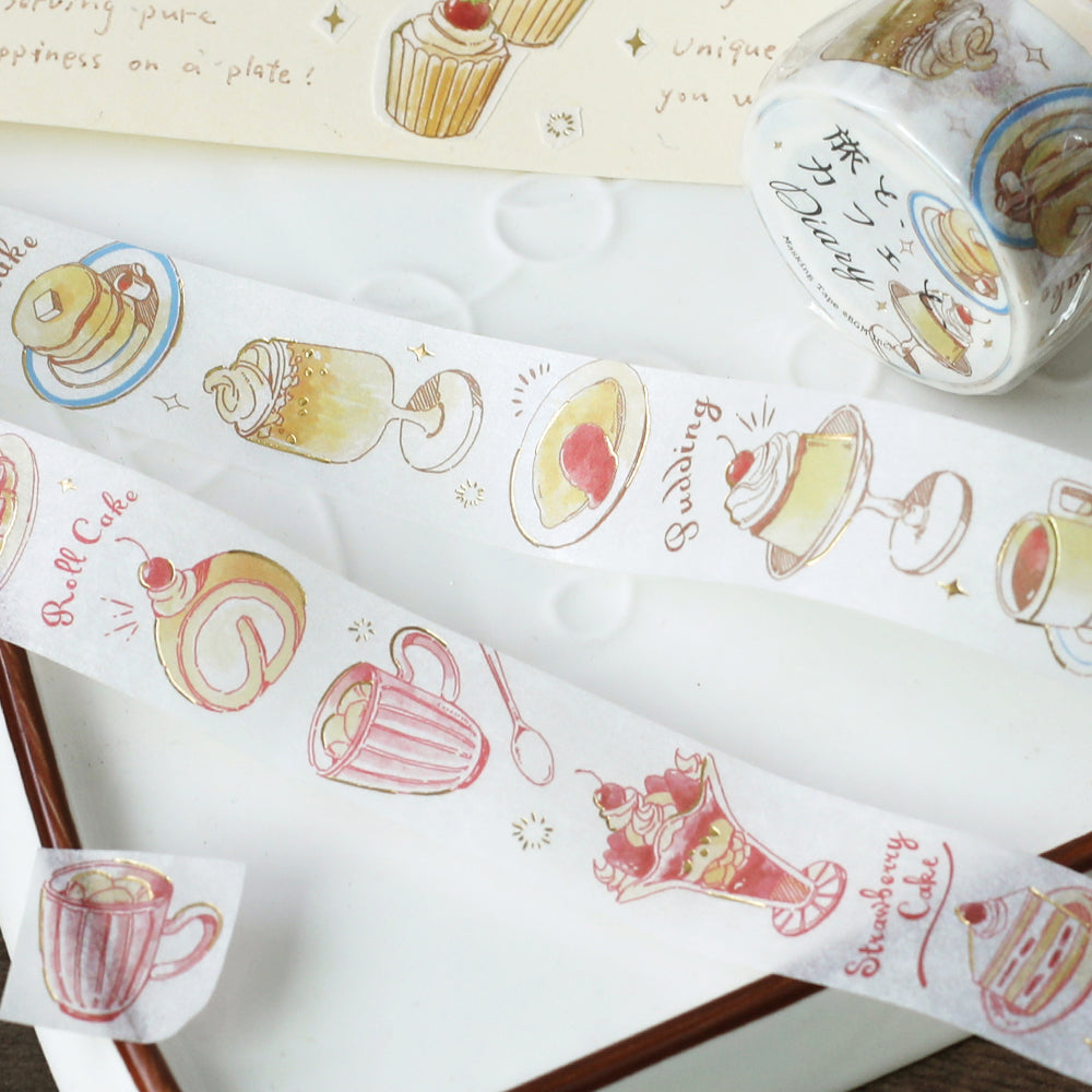 BGM Foil Stamping Masking Tape: Travel, Cafe, and Diary - Rose — colour swatch