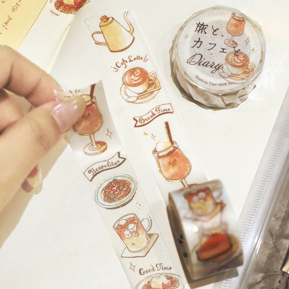 BGM Foil Stamping Masking Tape: Travel, Cafe, and Diary - Orange — colour swatch