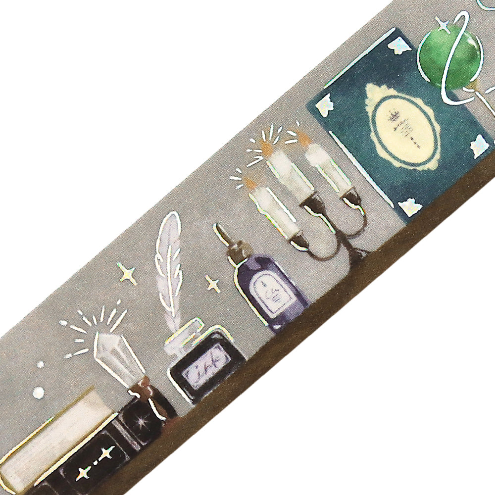 BGM Foil Stamping Masking Tape: Fantasy Bibliotheca Grimoire — pattern detail
