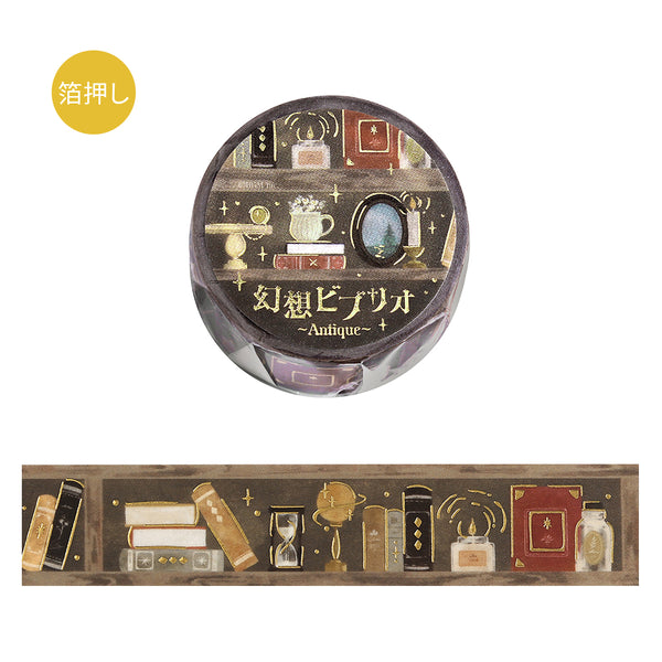 BGM Foil Stamping Masking Tape: Fantasy Bibliotheca Antique — roll front