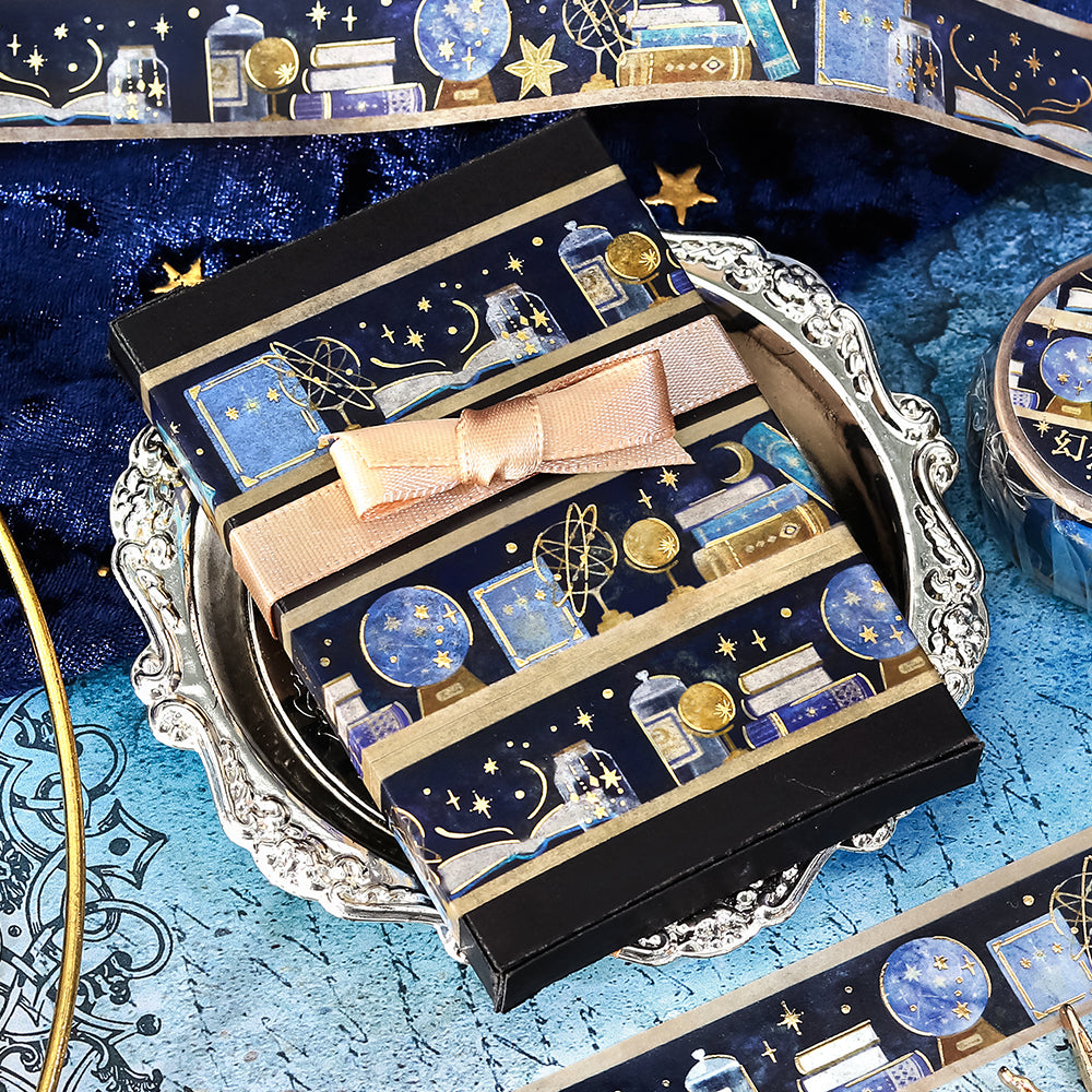 BGM Foil Stamping Masking Tape: Fantasy Bibliotheca Astra — with packaging