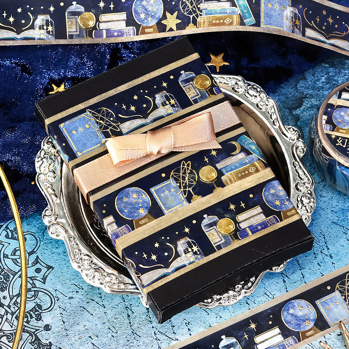 BGM Foil Stamping Masking Tape: Fantasy Bibliotheca Astra — with packaging