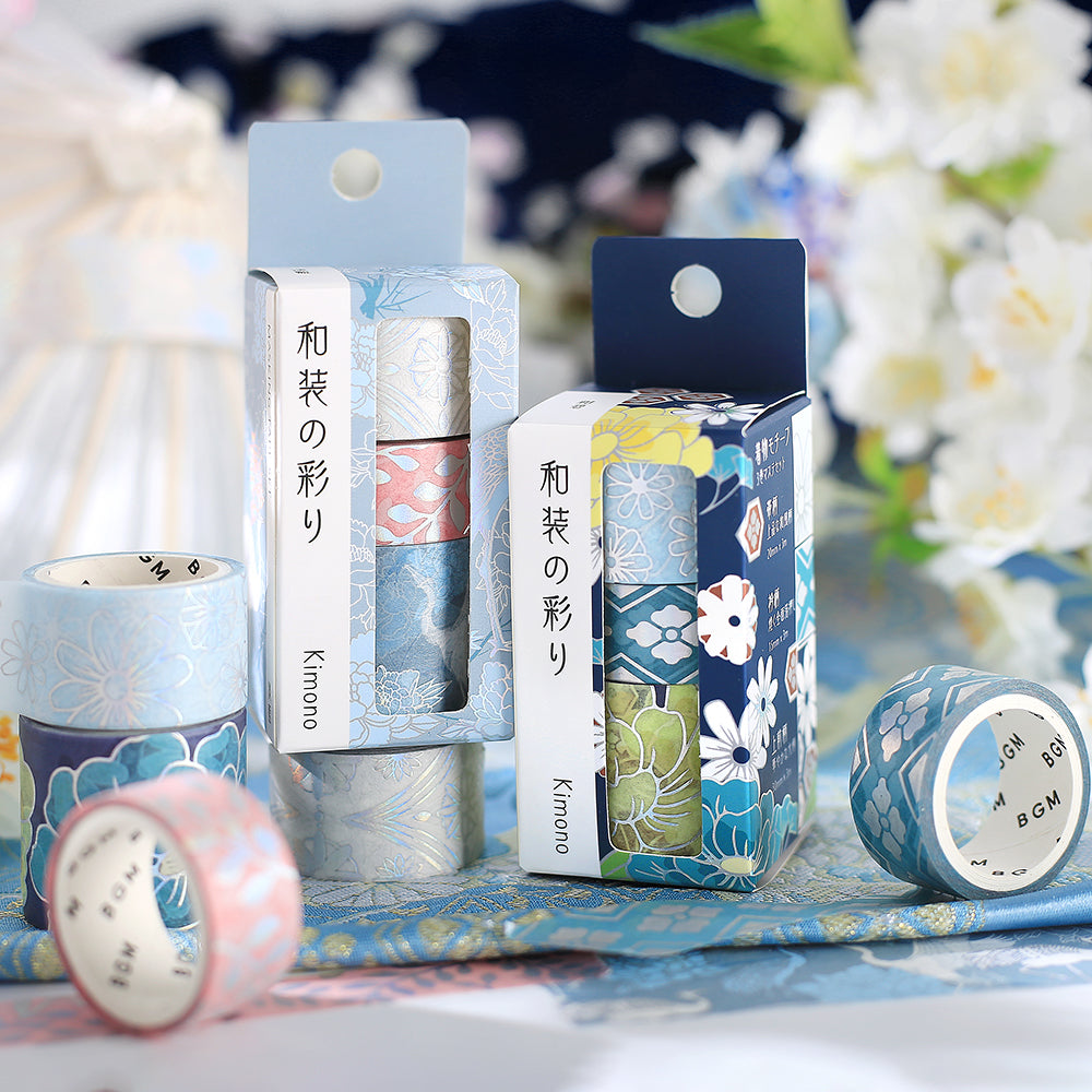 BGM Foil Stamping Masking Tape: The Color of Kimono - Azure Blue — colour swatch