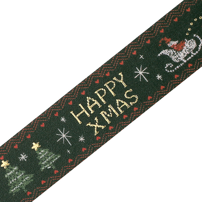 BGM Foil Stamping Christmas Limited Edition Masking Tape - Cross Stitch — pattern detail