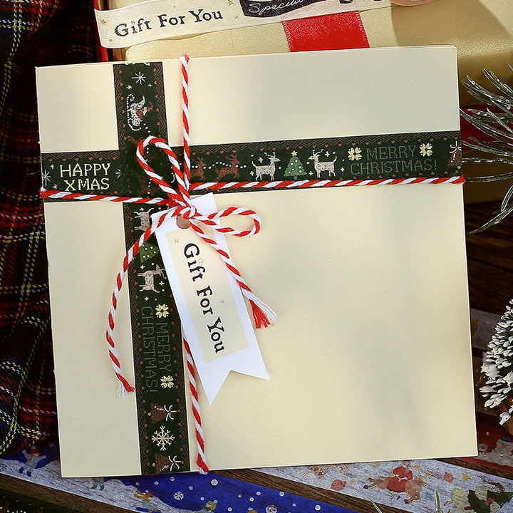 BGM Foil Stamping Christmas Limited Edition Masking Tape - Cross Stitch — roll side