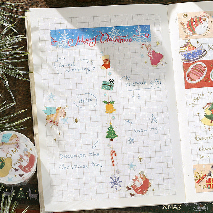 BGM Foil Stamping Christmas Limited Edition Masking Tape - Christmas Ornaments — applied on surface
