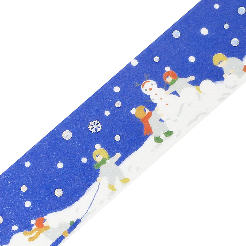 BGM Foil Stamping Christmas Limited Edition Masking Tape - Let's make a Snowman — pattern detail